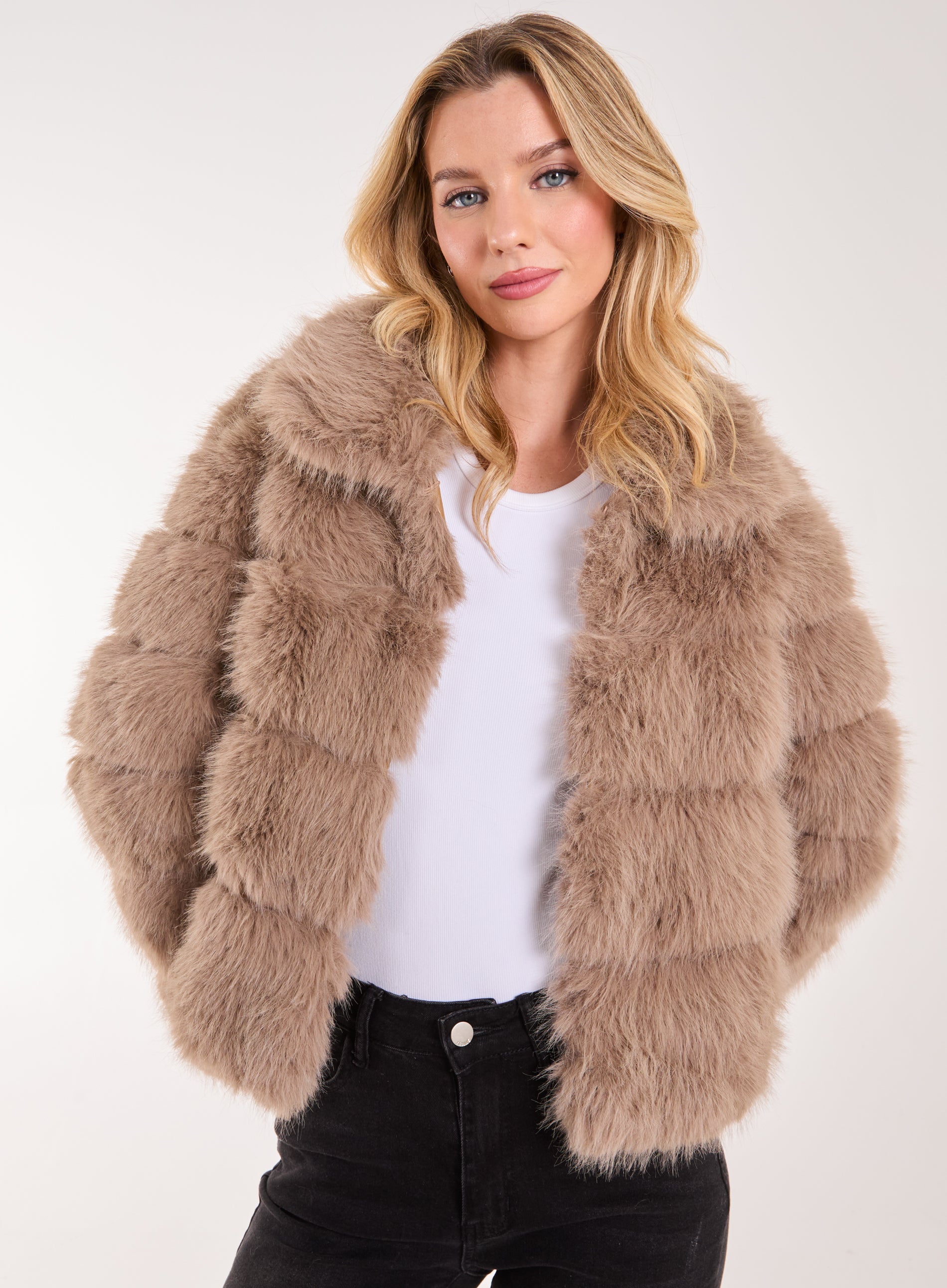 Pelted fur coat hotsell