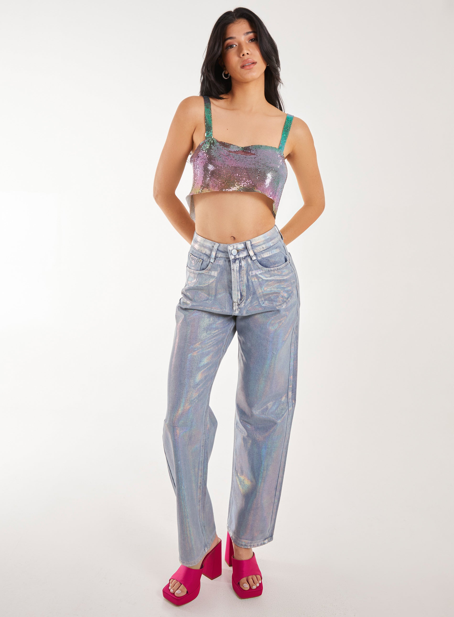 【美品】 FACETASM FOIL DENIM PANTS 25SS 美品】 FACETASM FOIL DENIM PANTS 25SS