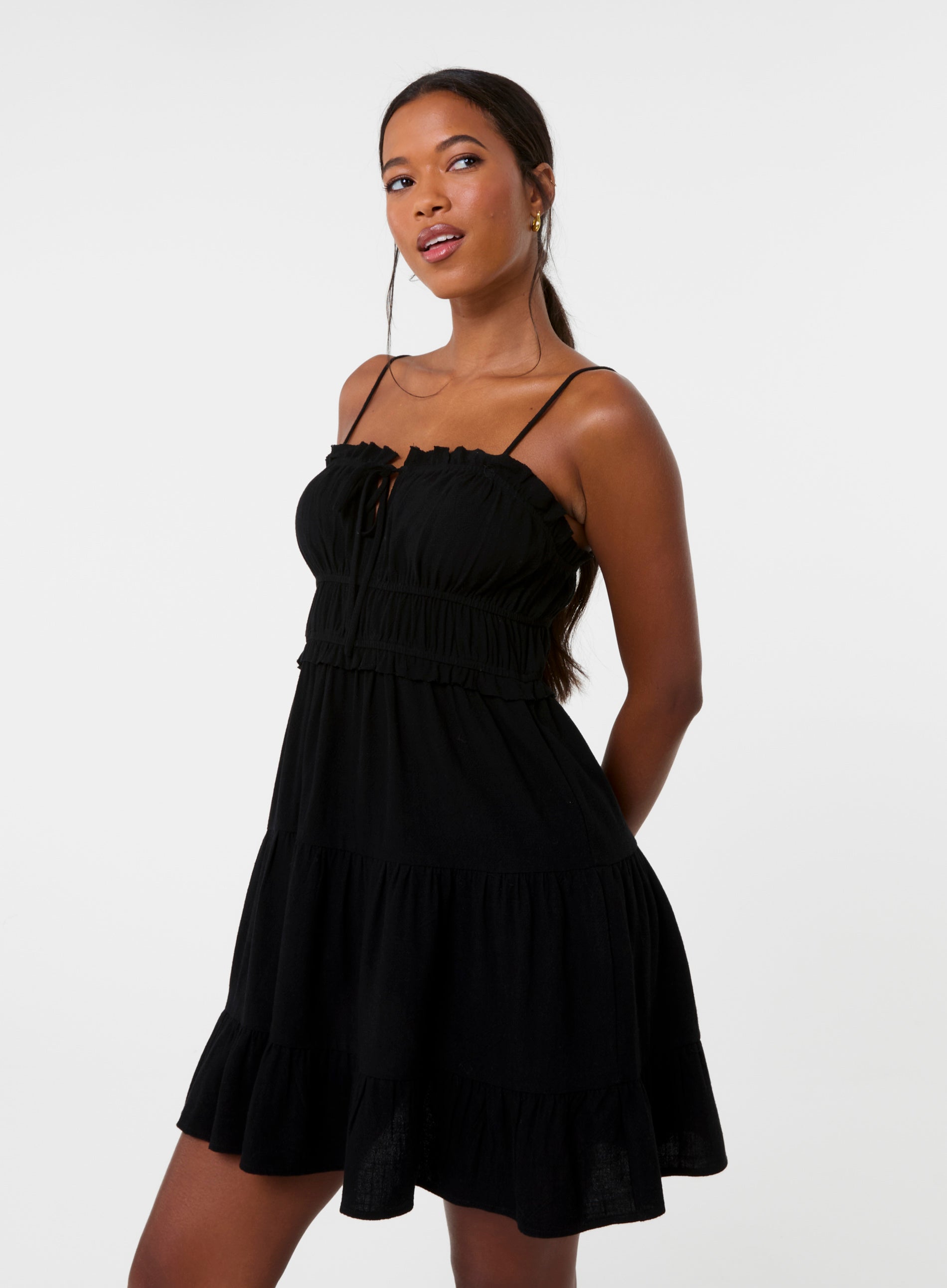 Ruched Cami Milkmaid Mini Dress | Pink Vanilla Ruched Cami Milkmaid Mini Dress | Pink Vanilla
