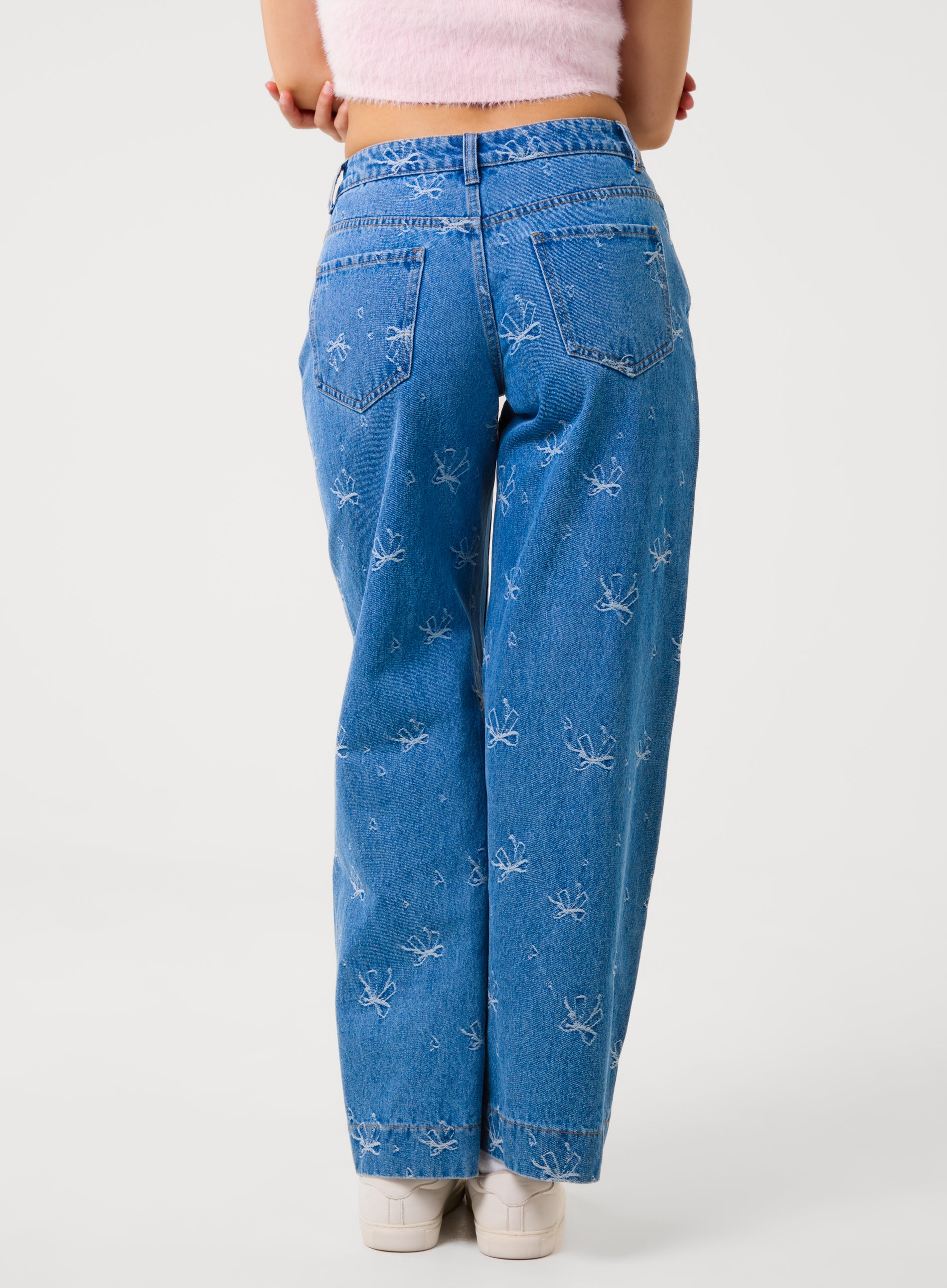 Ribbon Bow Jeans | Pink Vanilla