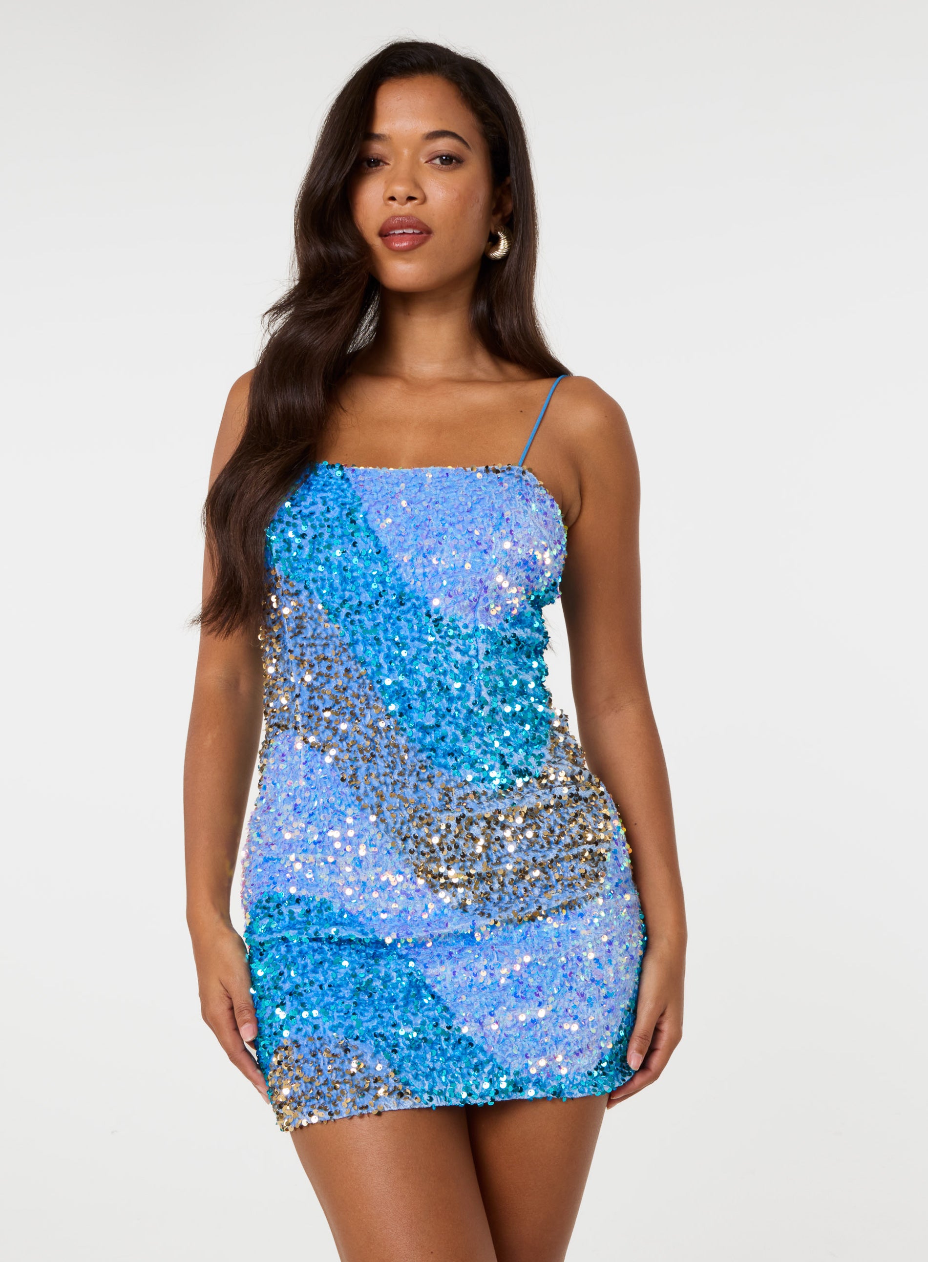 Blue | Sequin Mini Dress