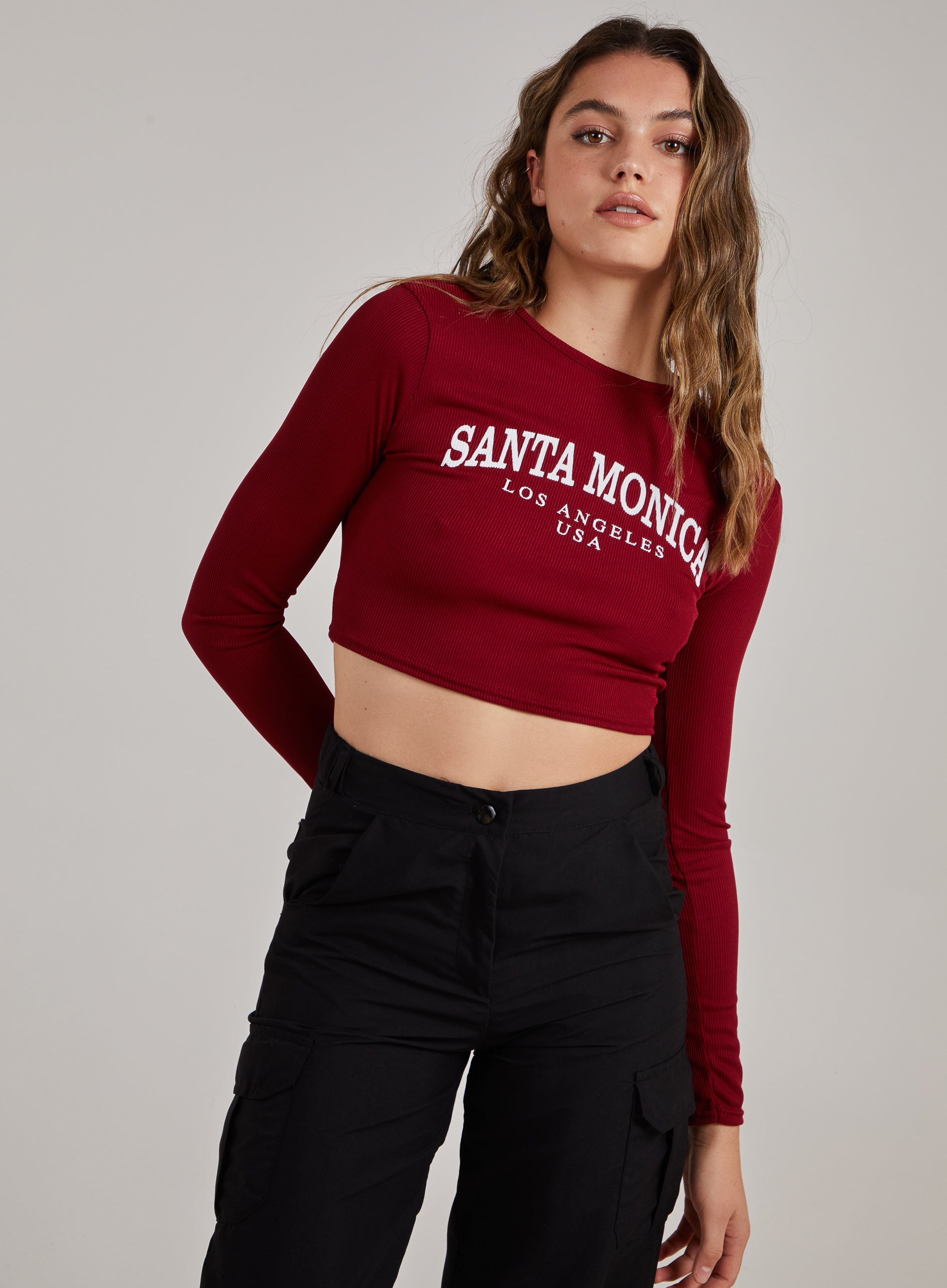 Long Sleeve Santa Monica Varsity Top