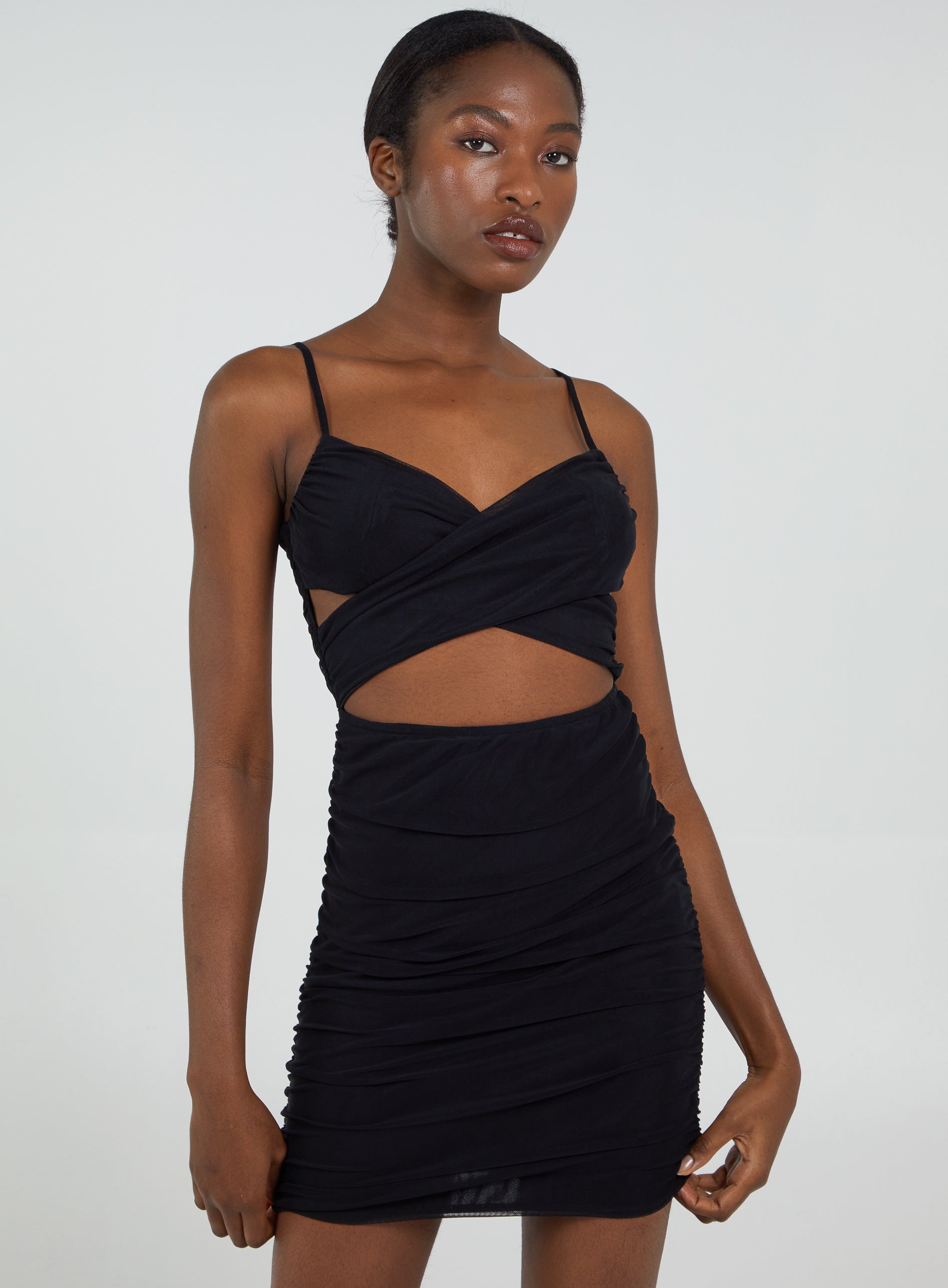 Cross Over Cami Bodycon Dress